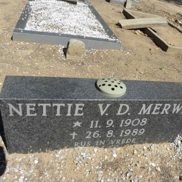 MERWE Nettie, v.d. 1908-1989