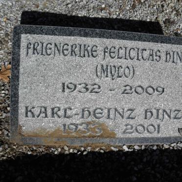 HINZE Karl-Heinz 1933-2001 &amp; Frienerike Felicicas MYLO 1932-2009