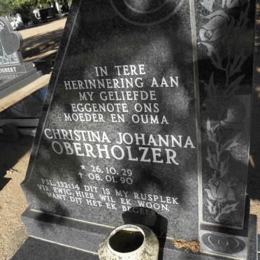 OBERHOLZER Christina Johanna 1929-1990