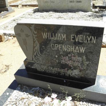 OPENSHAW William Evelyn 1920-1982
