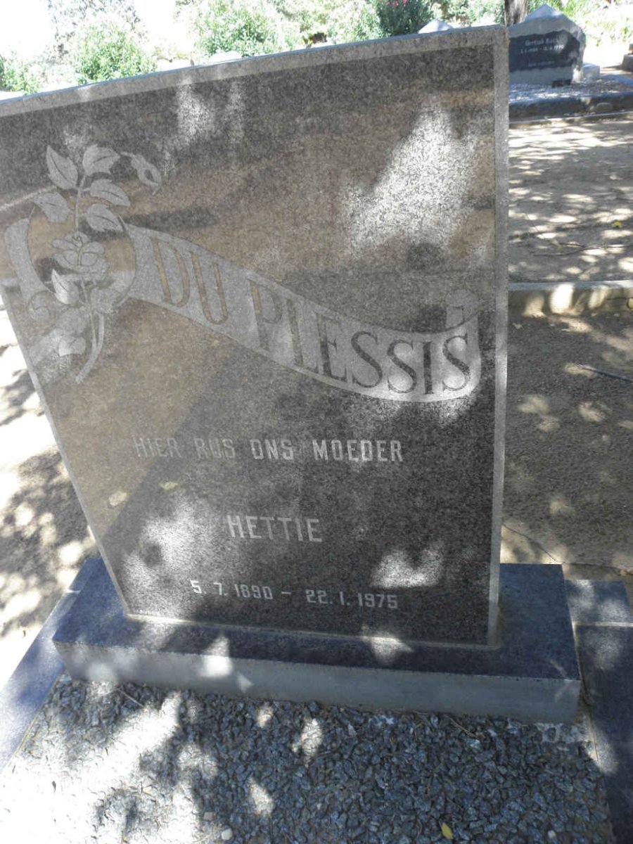 PLESSIS Hettie, du 1890-1975