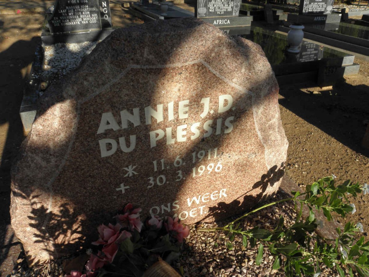 PLESSIS Annie J.D., du 1911-1996