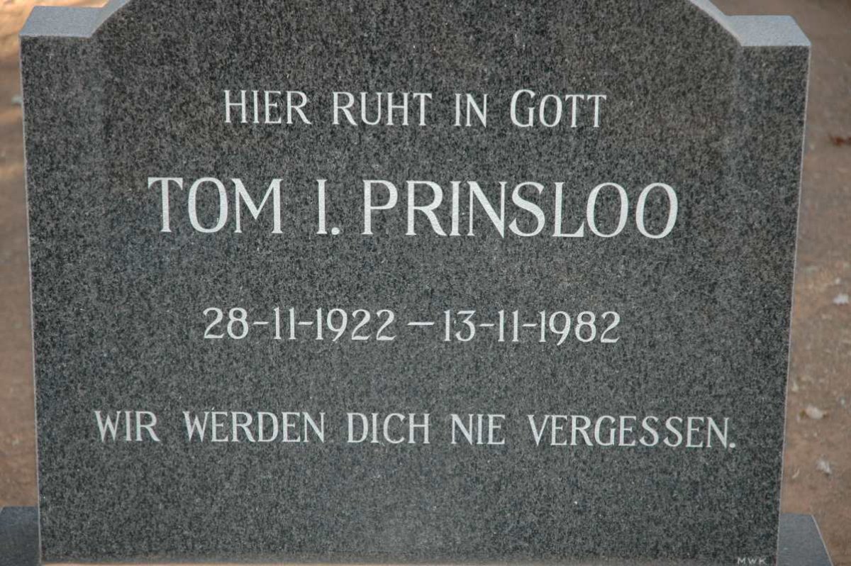 PRINSLOO Tom I. 1922-1982