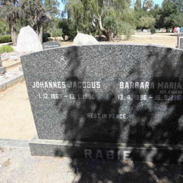 RABIE Johannes Jacobus 1869-1960 &amp; Barbara Maria EHLERS 1896-1961