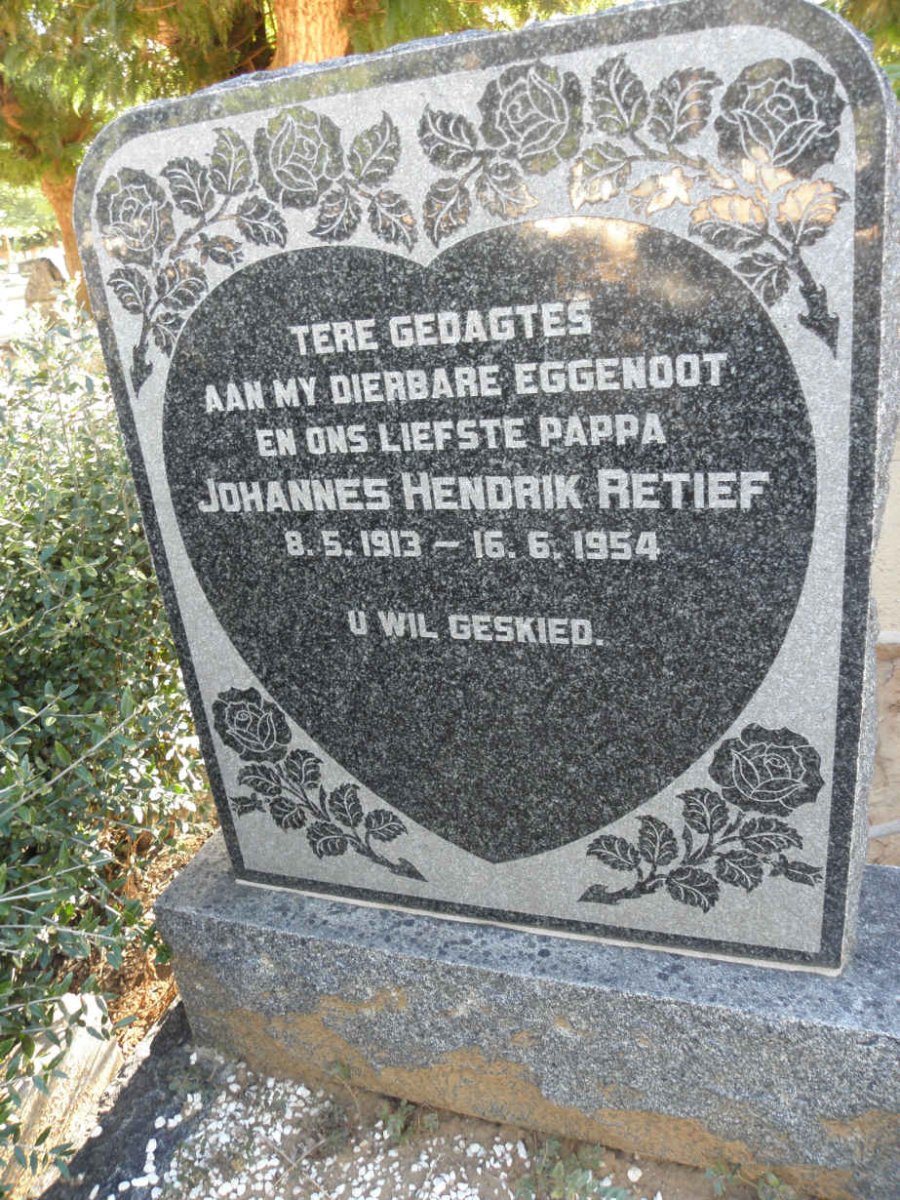 RETIEF Johannes Hendrik 1913-1954