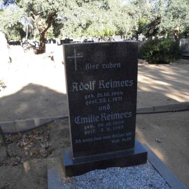 REIMERS Adolf 1904-1971 &amp; Emilie 1909-1993
