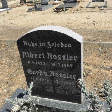 ROSSLER Albert 1922-1981 &amp; Gerda 1920-1988
