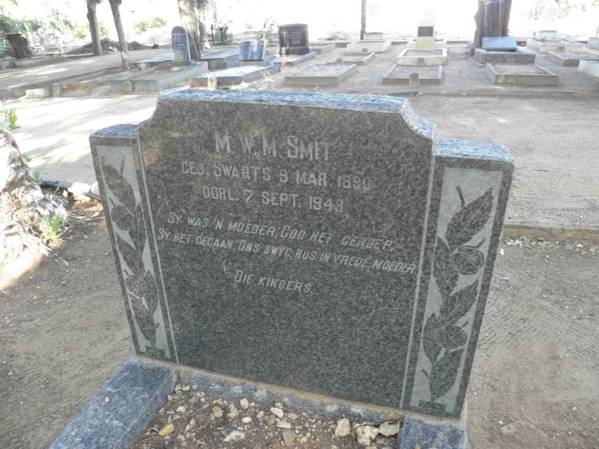 SMIT M.W.M. nee SWARTS 1880-1943