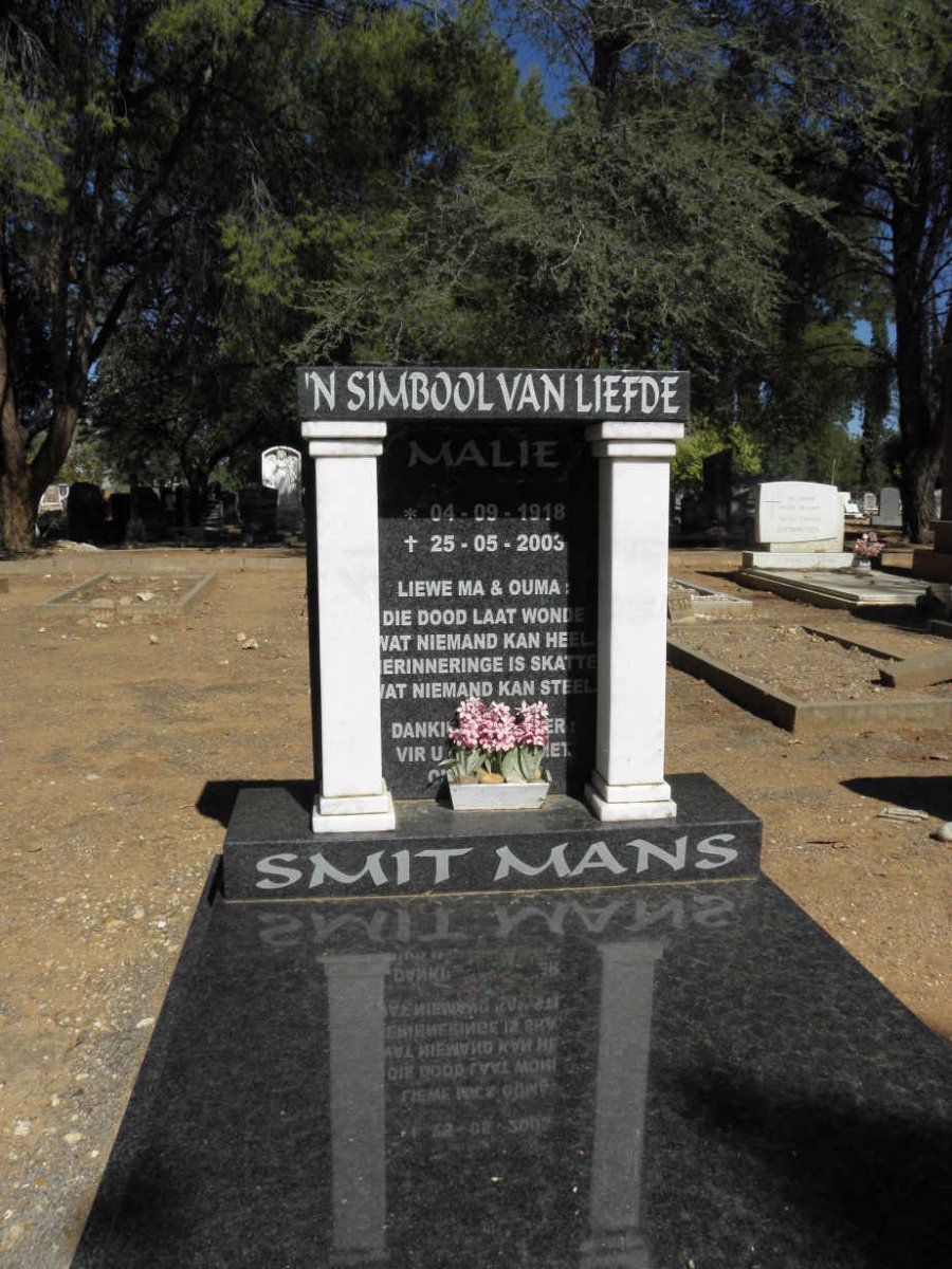 SMIT MANS Malie 1918-2003