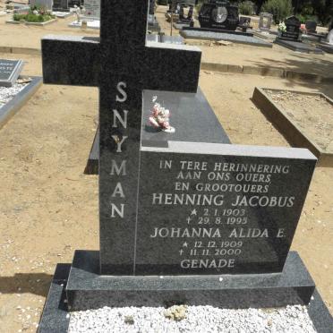 SNYMAN Henning Jacobus 1903-1995 &amp; Johanna Alida E. 1909-2000