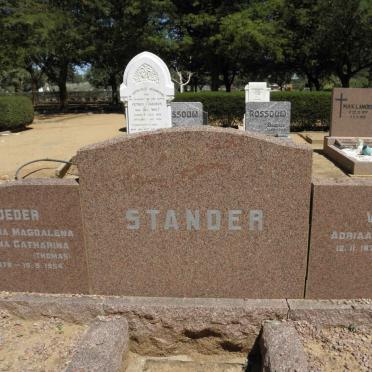 STANDER Adriaan Hendrikus 1878-1954 &amp; Albertha Magdalena Johanna Catharina THOMAS 1878-1954