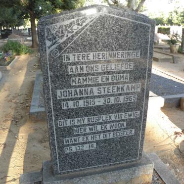 STEENKAMP Johanna 1915-1965
