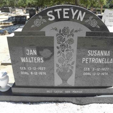 STEYN Jan Walters 1927-1974 &amp; Susanna Petronella 1927-1974