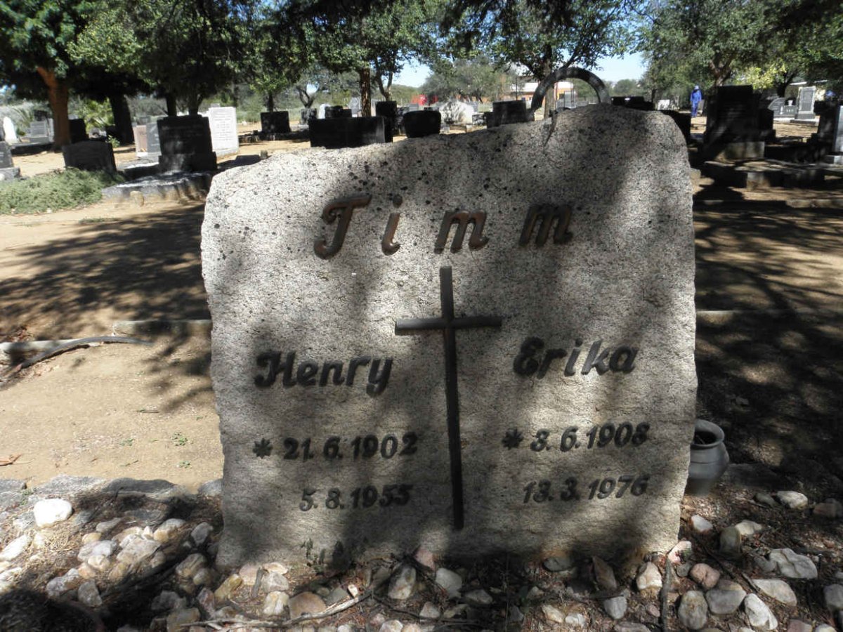 TIMM Henry 1902-1955 & Erika 1908-1976