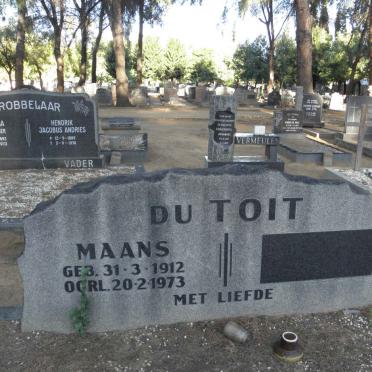 TOIT Maans, du 1912-1973
