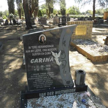 WESTHUIZEN Carina, van der 1958-2006