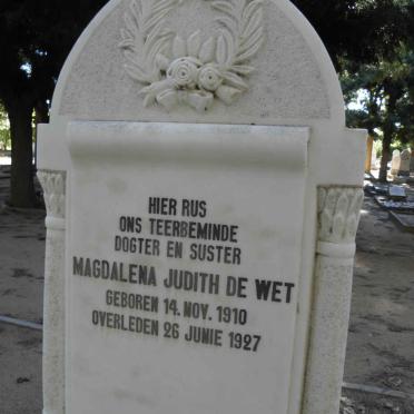WET Magdalena Judith, de 1910-1927