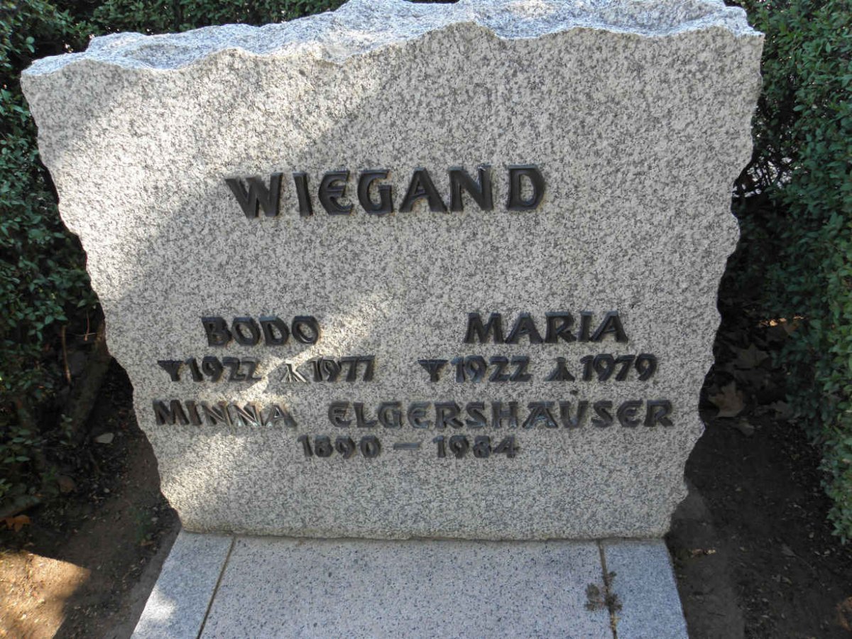 WIEGAND Bodo 1922-1977 & Maria 1922-1979 :: ELGERSHAÜSER Minna 1890-1984