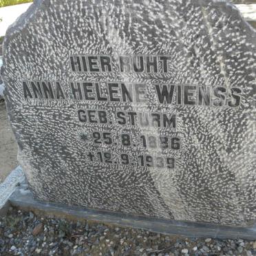 WIENSS Anna Helene nee STURM 1886-1939