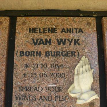 WYK Helena Anita, van nee BURGER 1946-2000