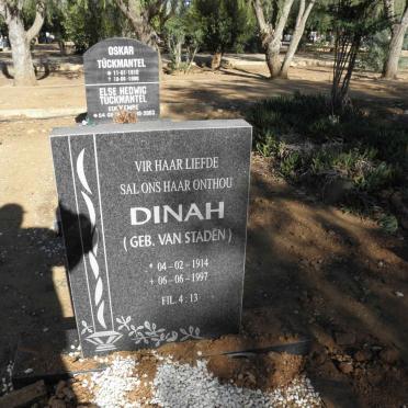 ? Dinah nee VAN STADEN 1914-1997