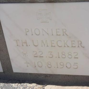 UMECKER T.H. 1882-1905