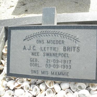 BRITS A.J.C. nee SWANEPOEL 1917-1993