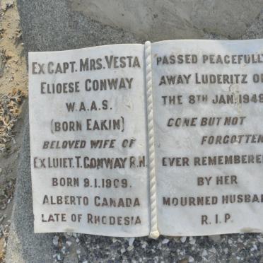 CONWAY Vesta Elioese nee EAKLIN 1909-1948