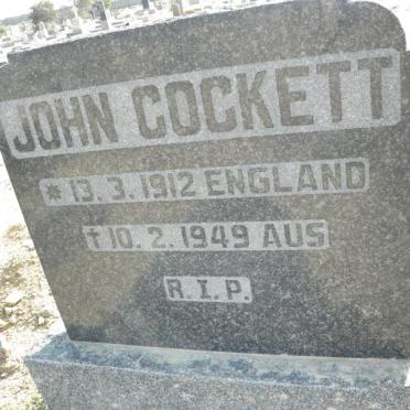 COCKETT John 1912-1948