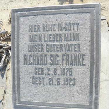 FRANKE Richard Sig. 1875-1923