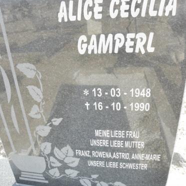 GAMPERL Alice Cecilia 1948-1990