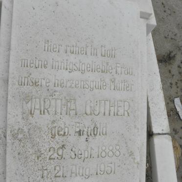 GUTHER Martha nee ARNOLD 1888-1951