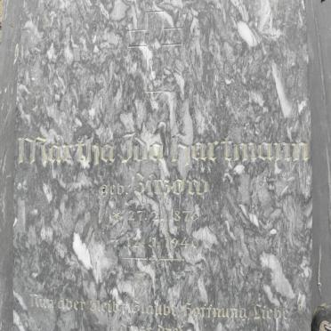 HARTMAN Martha Ida nee BISOW 1876-1940