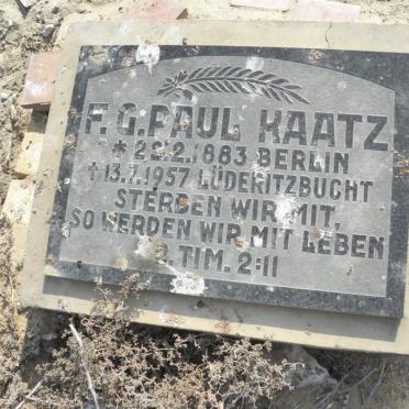 KAATZ F.G. Paul 1883-1957