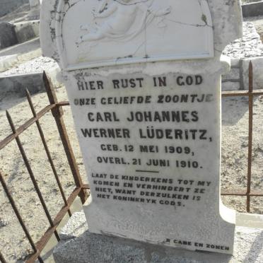 LUDERITZ Carl Johannes Werner 1909-1910