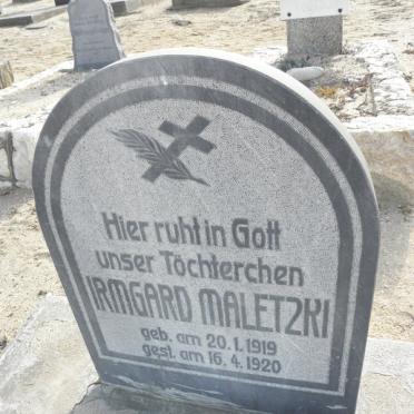 MALETZKI Irmgard 1919-1920