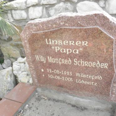 SCHROEDER Willy Manfred 1923-2005