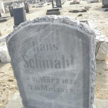 SCHMAHL Hans 1922-1923