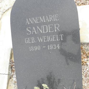 SANDER Annemarie nee WEIGELT 1890-1934