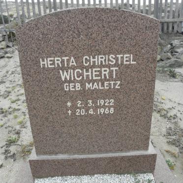 WICHERT Herta Christel nee MALETZ 1922-1968