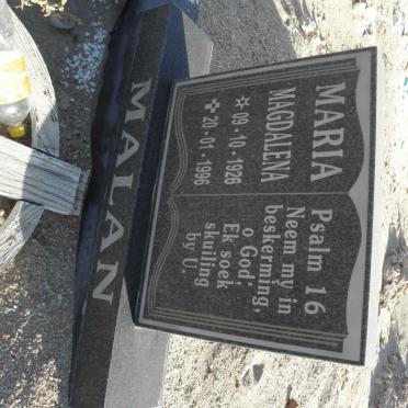 MALAN Maria Magdalena 1926-1996
