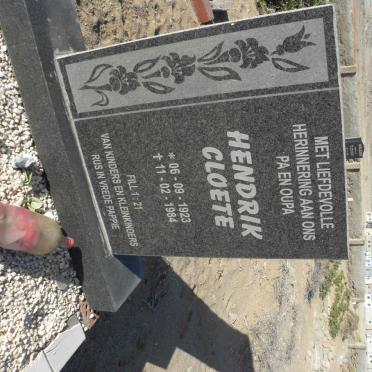 CLOETE Hendrik 1923-1984