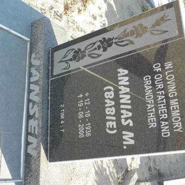 JANSEN Ananias M. 1936-2000