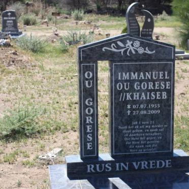 KHAISEB Imanuel Gorese 1955-2009