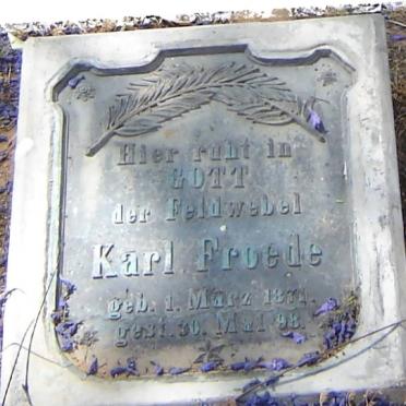 FROEDE Karl 1871-1898