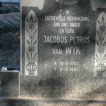 WYK Jacobus Petrus, van 1903-1991