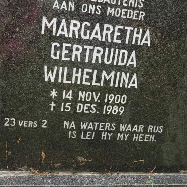 KLERK Margaretha Gertruida Wilhelmina, de 1900-1989