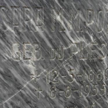 POTGIETER Susara M.M. nee DU PLESSIS 1889-1955