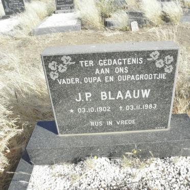 BLAAUW J.P. 1902-1983