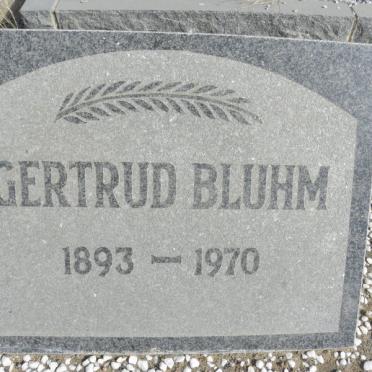 BLUHM Gertrud 1893-1970